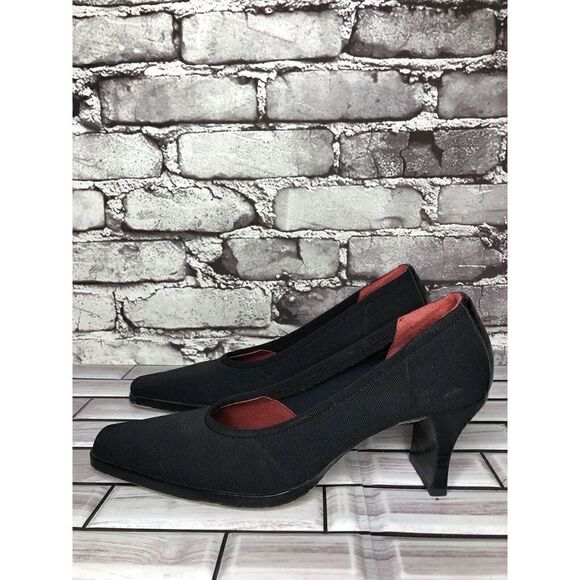 Donald J. Pliner Black Synthetic Square Toe Dress Heels Women’s Sz 7N US/37.5EU - Picture 10 of 16